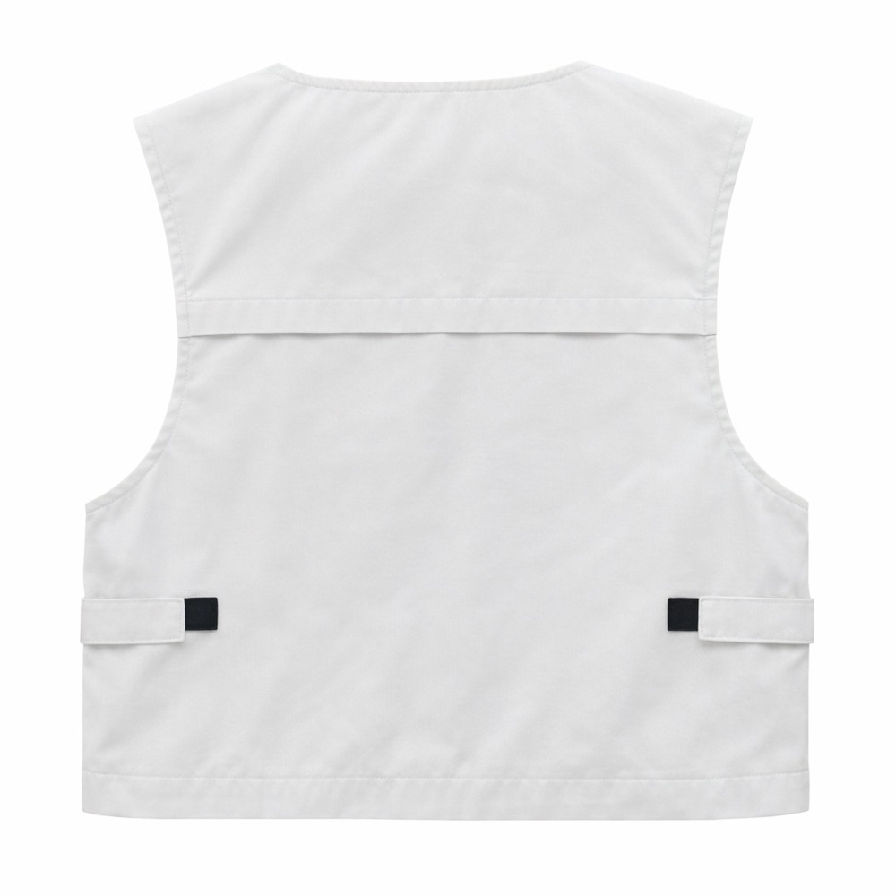 Men's Outdoor Vest - reversible - cream & kaki - Picture 8 of 13